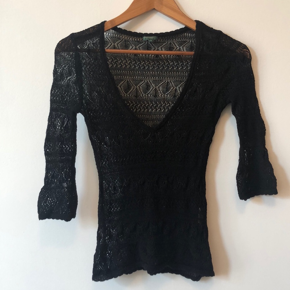 Benetton Knit crop top size 42